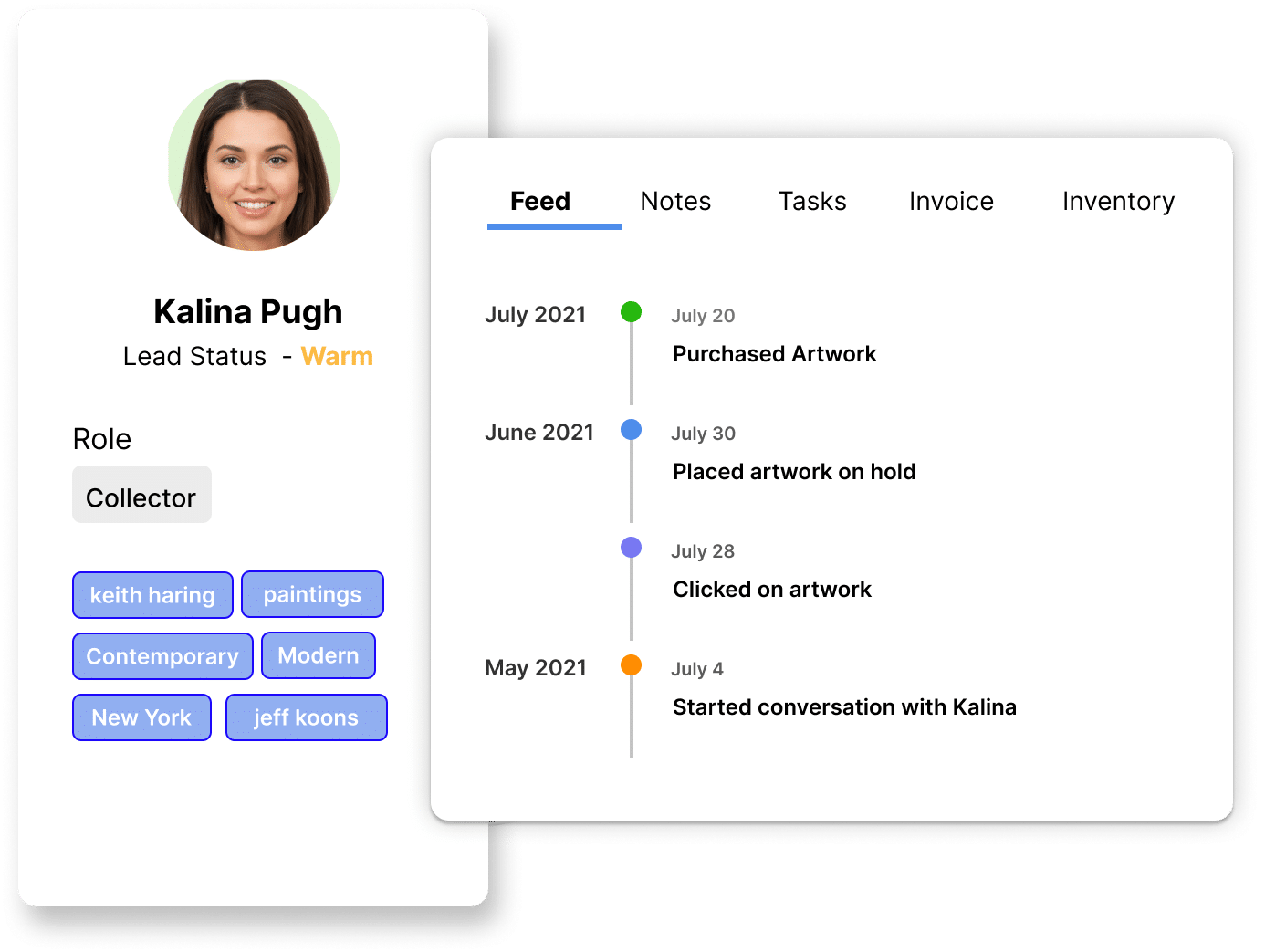 Collector contact profile