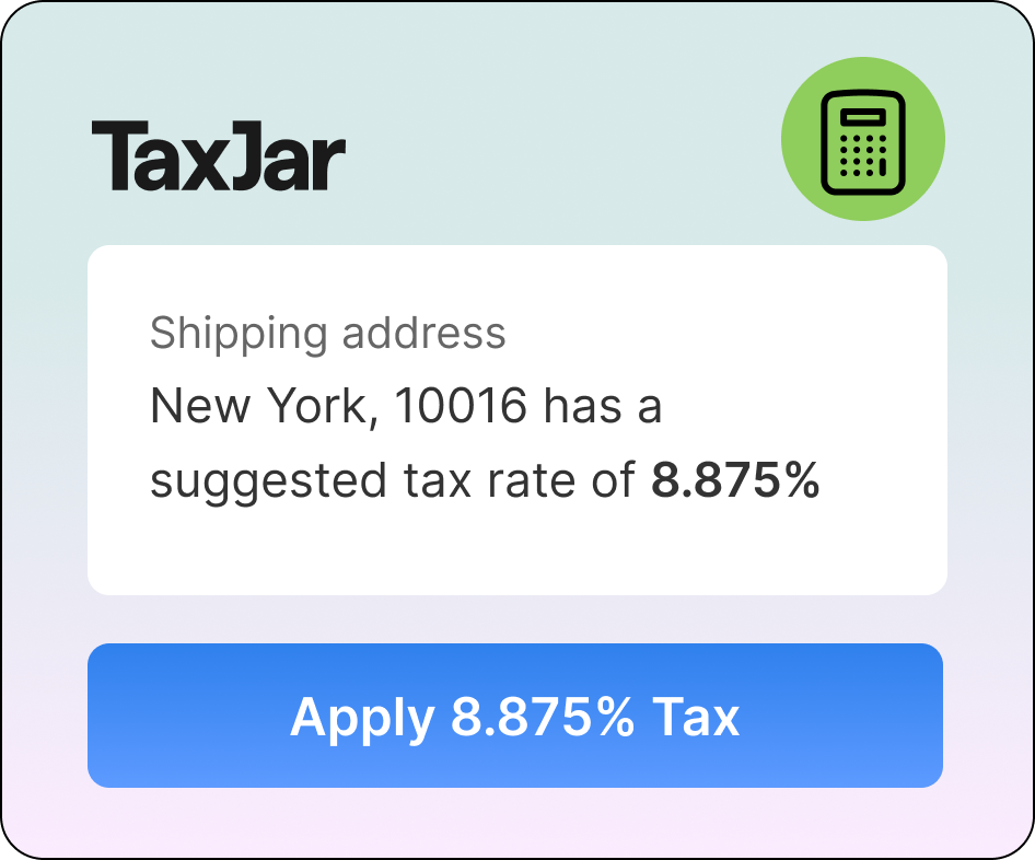 Automatic sales tax calculation